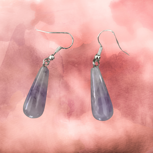 Boucles d'oreilles pendantes - Améthyste