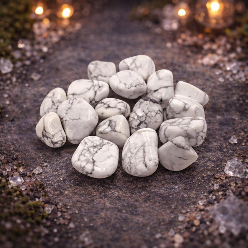 Howlite en galet (Apprentissage, Mémorisation, Compréhension, Concentration, Gestion émotionnelle)