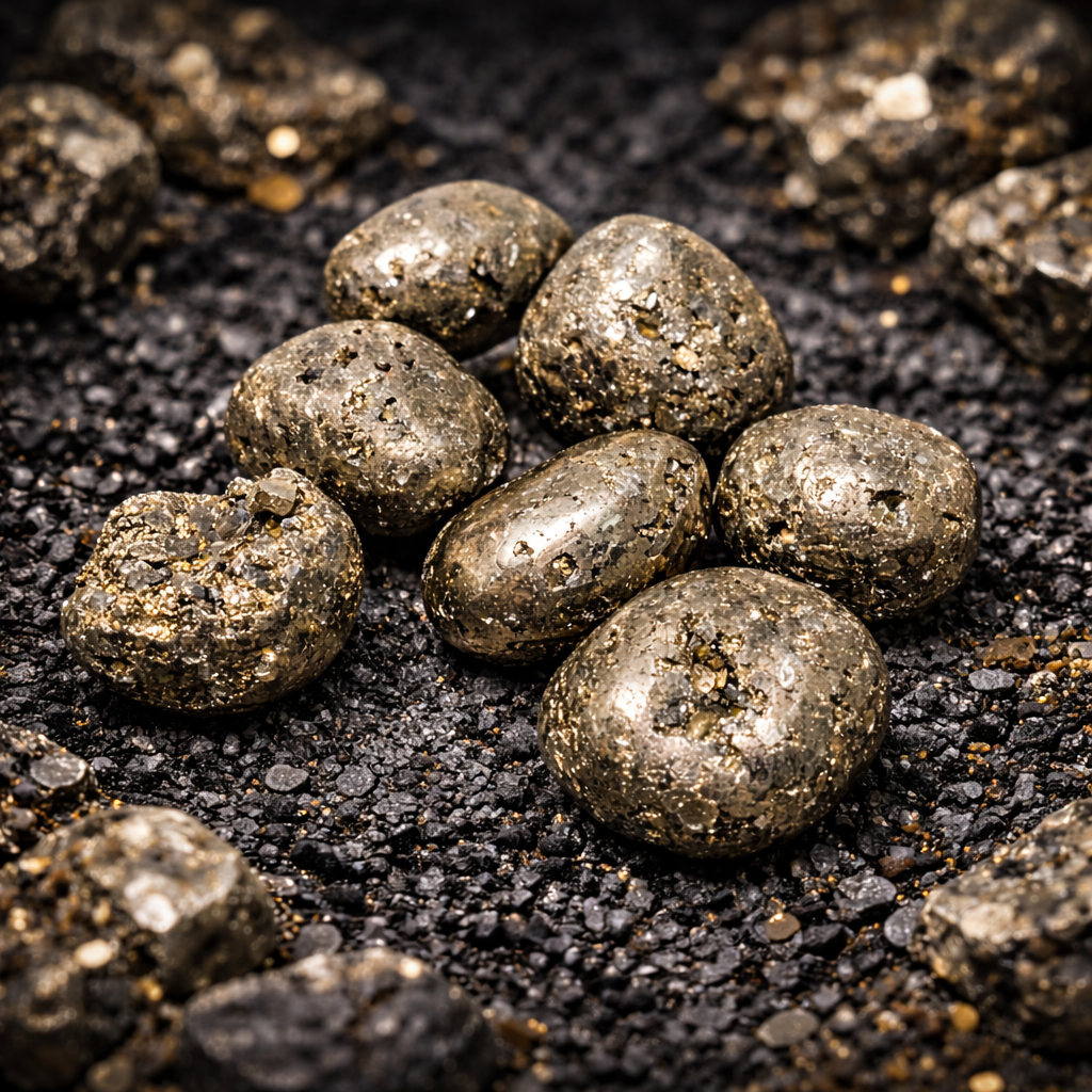 Pyrite en galet (Ancrage, Stress, Fatigue, Mémoire, Productivité)
