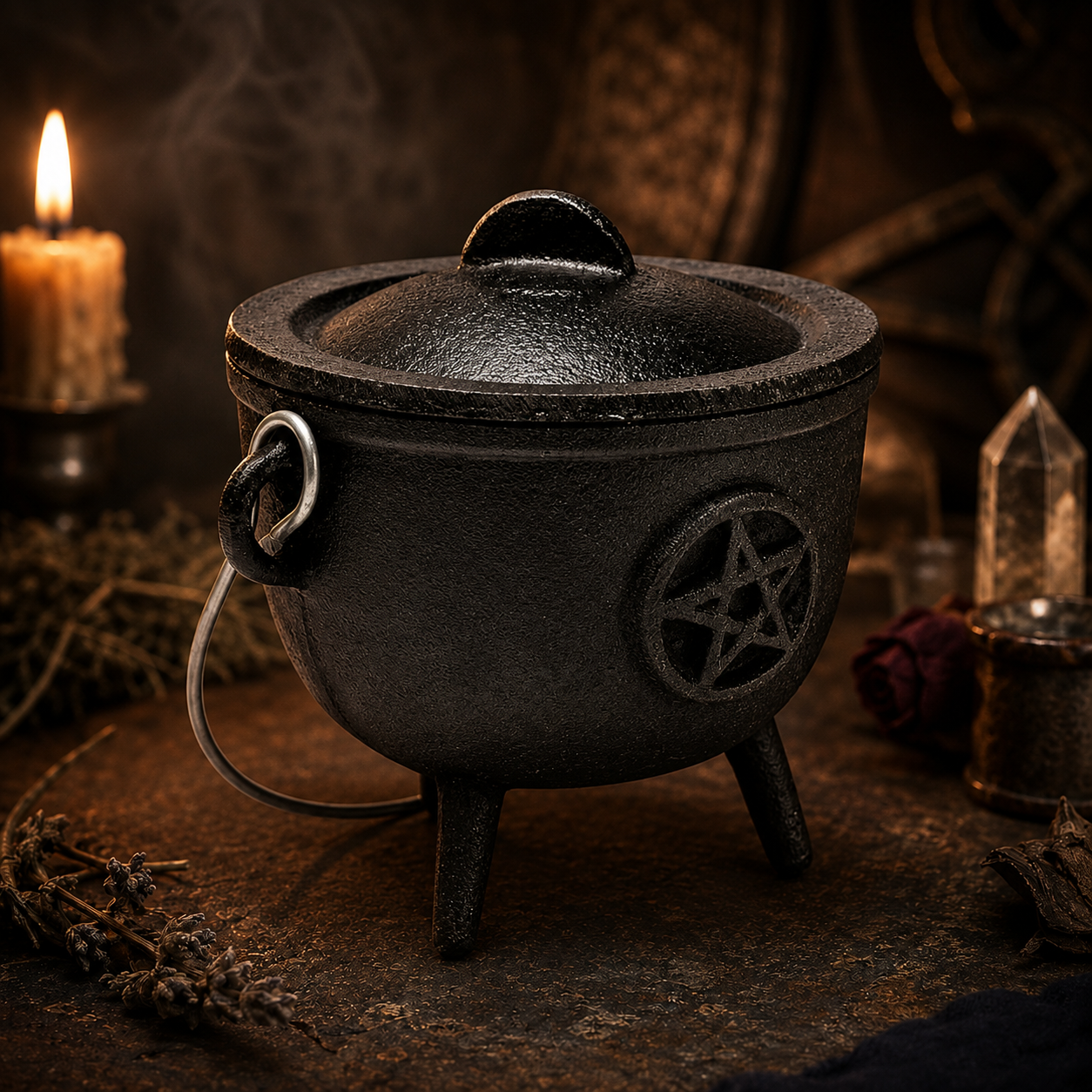 Chaudron en fonte - Pentacle