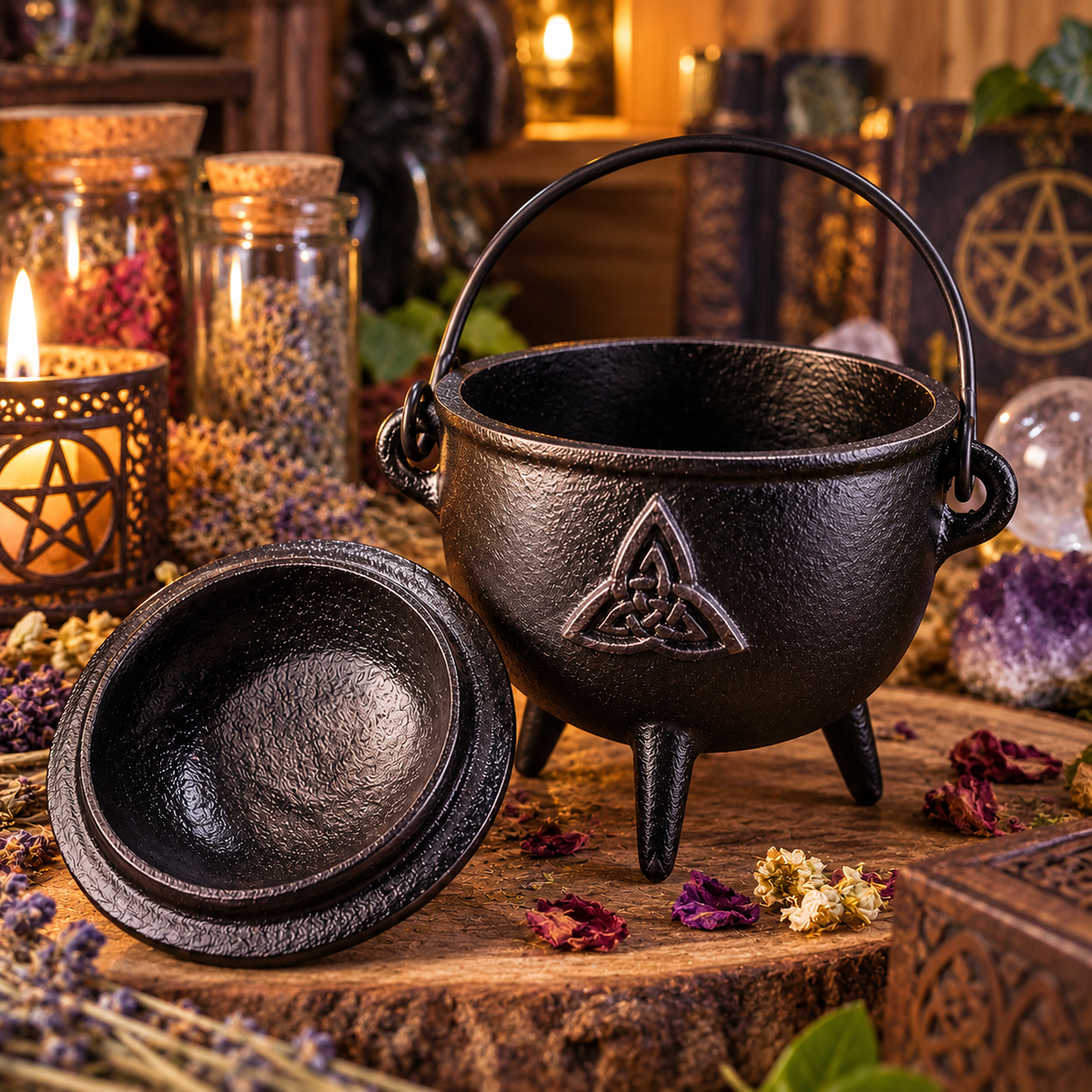 Chaudron en fonte - Triquetra