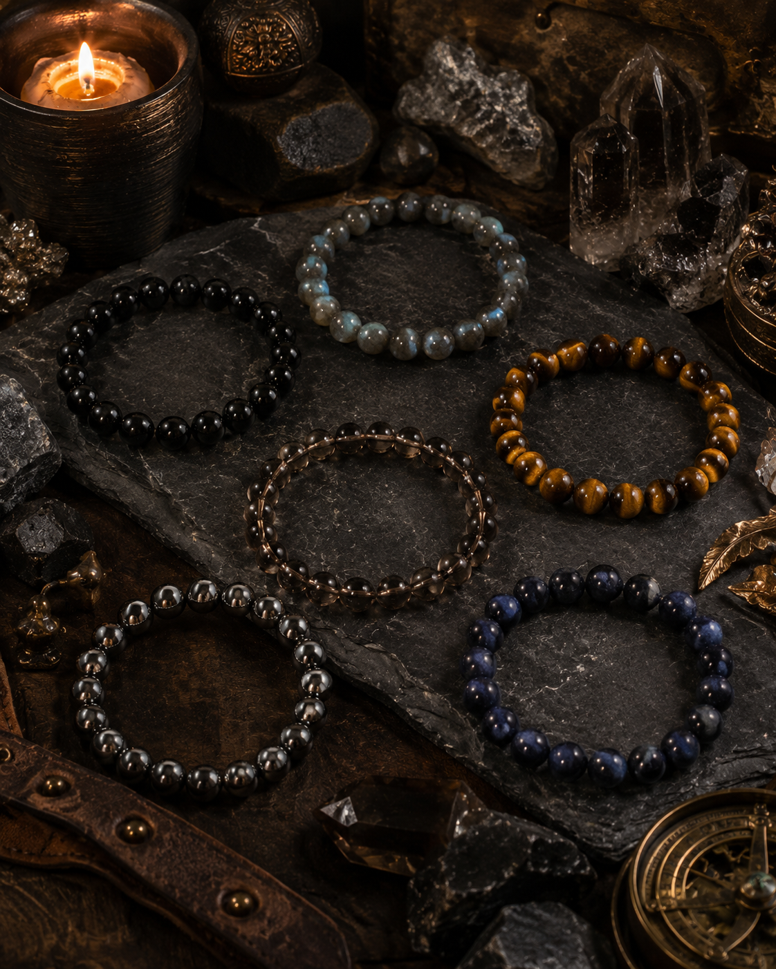 Bracelets pierres naturelles (larges)