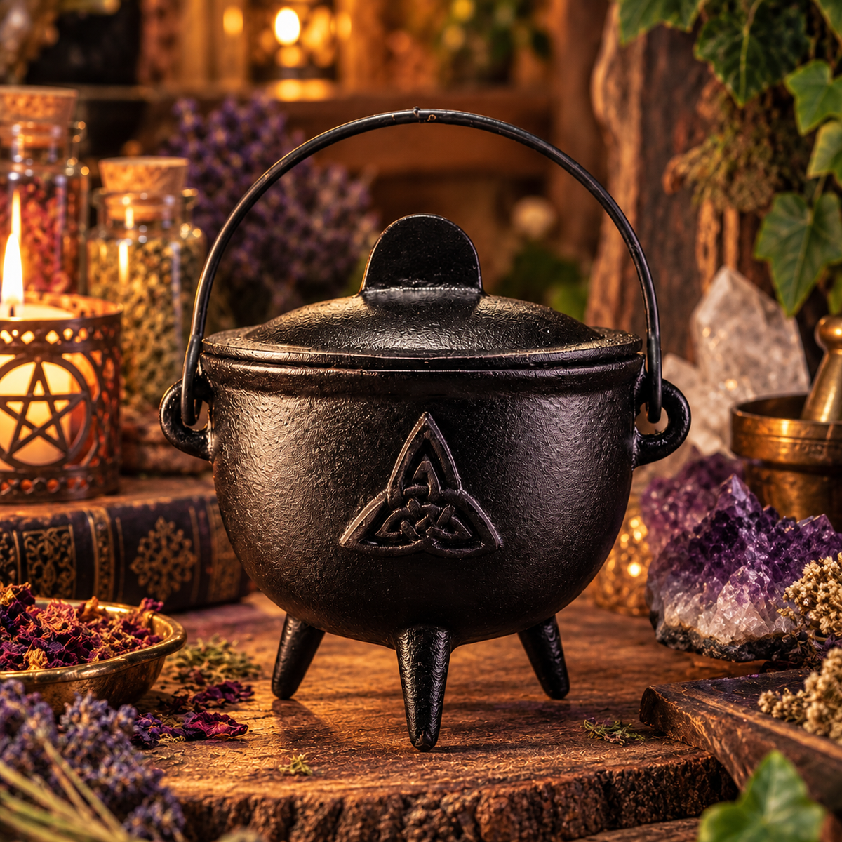 Chaudron en fonte - Triquetra