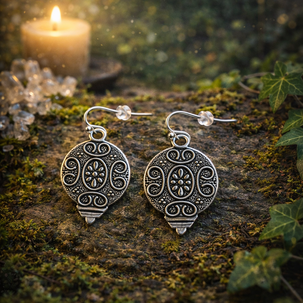 Boucles d'oreilles couleur argent - Modèle 5