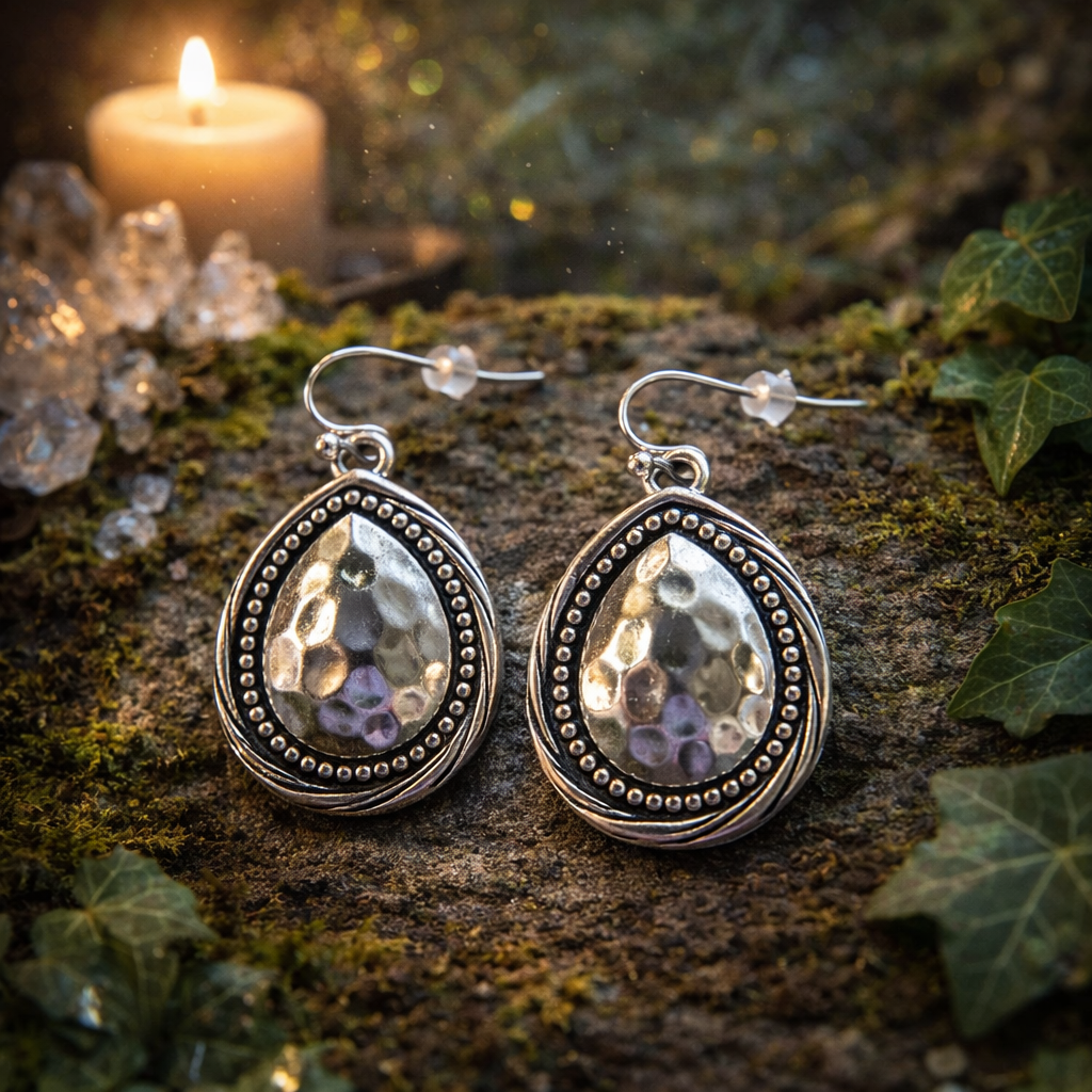 Boucles d'oreilles couleur argent - Modèle 6