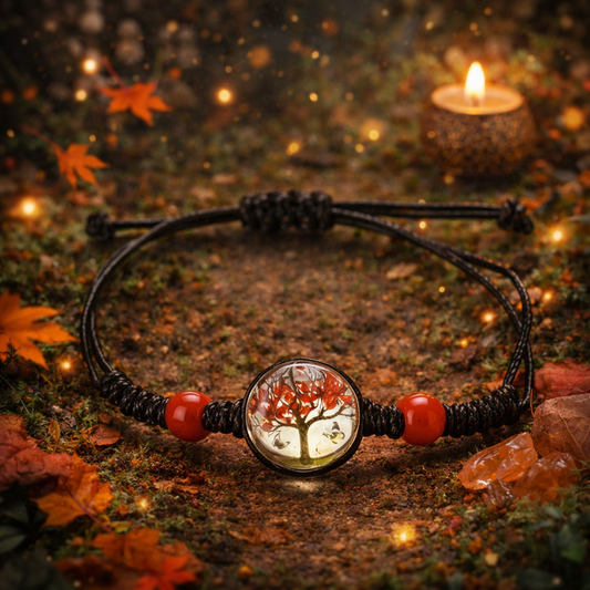 Bracelet Arbre de Vie réglable - Rouge