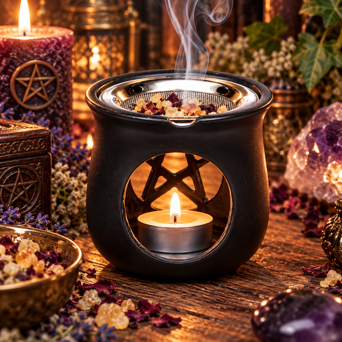 Brûle-encens en stéatite "Flamma Mystica" – Pentacle