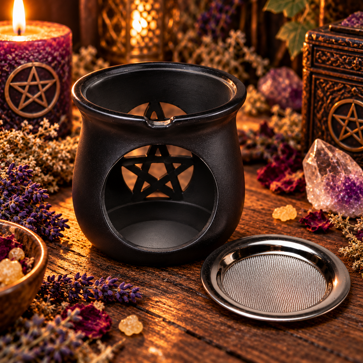 Brûle-encens en stéatite "Flamma Mystica" – Pentacle