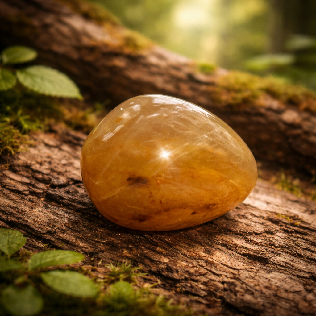 Œuf en Quartz Hématoïde (Ancrage, Vitalité, Confiance en soi, Courage, Clarté mentale, Motivation, Equilibre émotionnel)