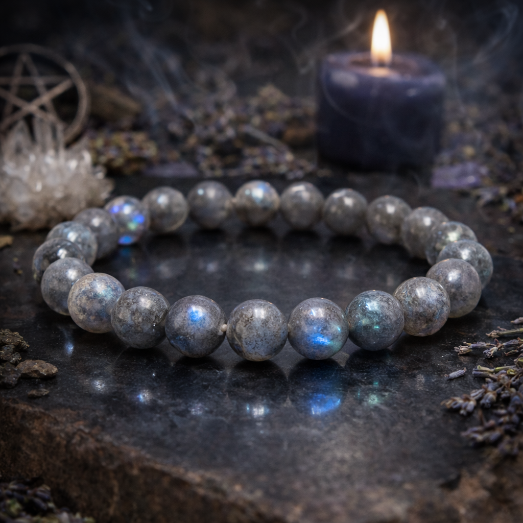 Bracelet en Labradorite (Protection, Ouverture d'esprit, Clairvoyance)