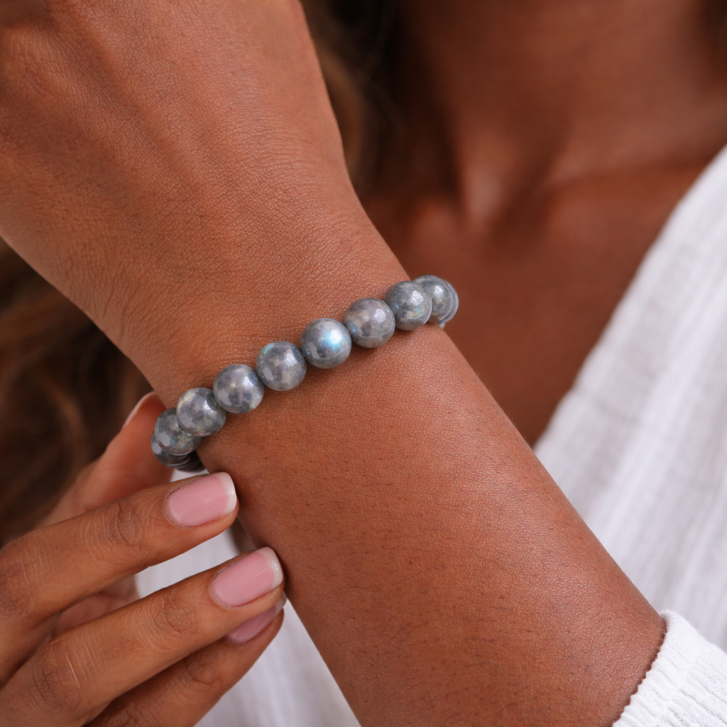 Bracelet en Labradorite (Protection, Ouverture d'esprit, Clairvoyance)