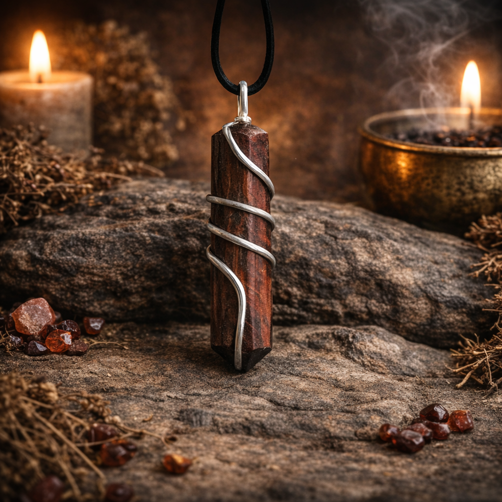Pendentif en Œil de Taureau entrelacé (Protection, Force, Courage, Problèmes de dos)