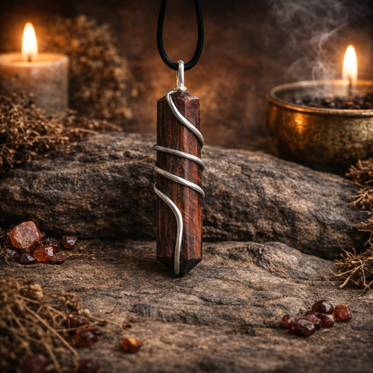 Pendentif en Œil de Taureau entrelacé (Protection, Force, Courage, Problèmes de dos)