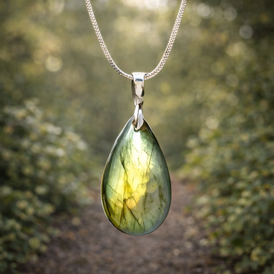 Collier Goutte en Labradorite
