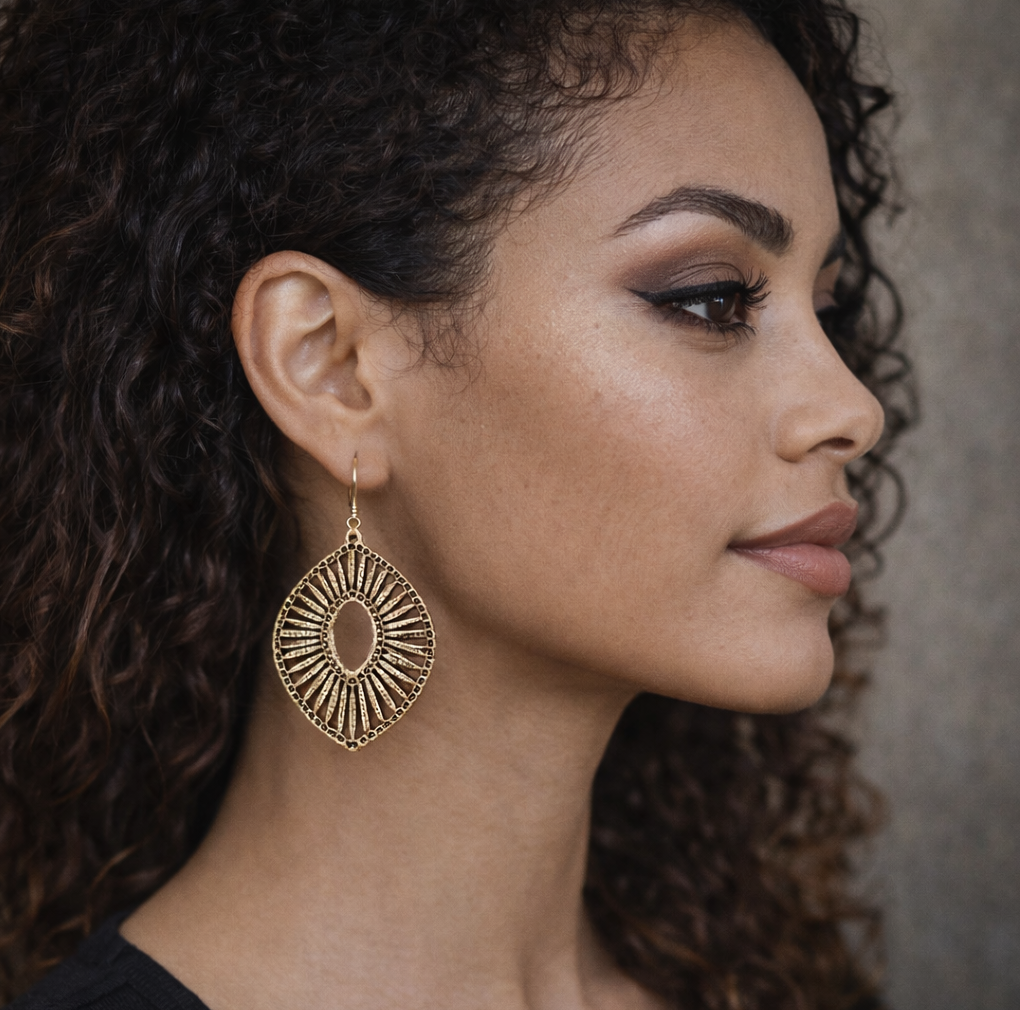 Boucles d'oreilles "Bohème" en bois - Mod 3