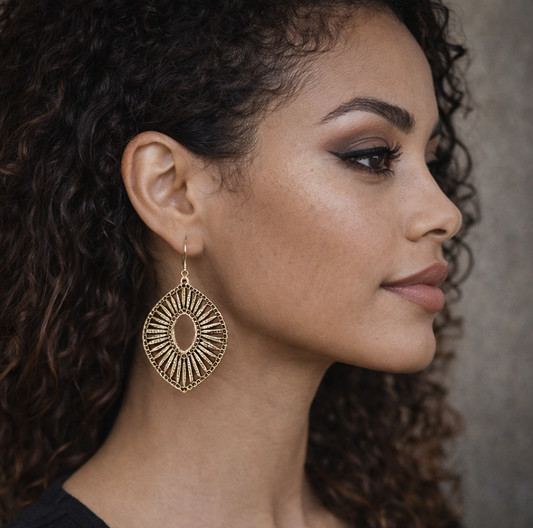Boucles d'oreilles "Bohème" en bois - Mod 3