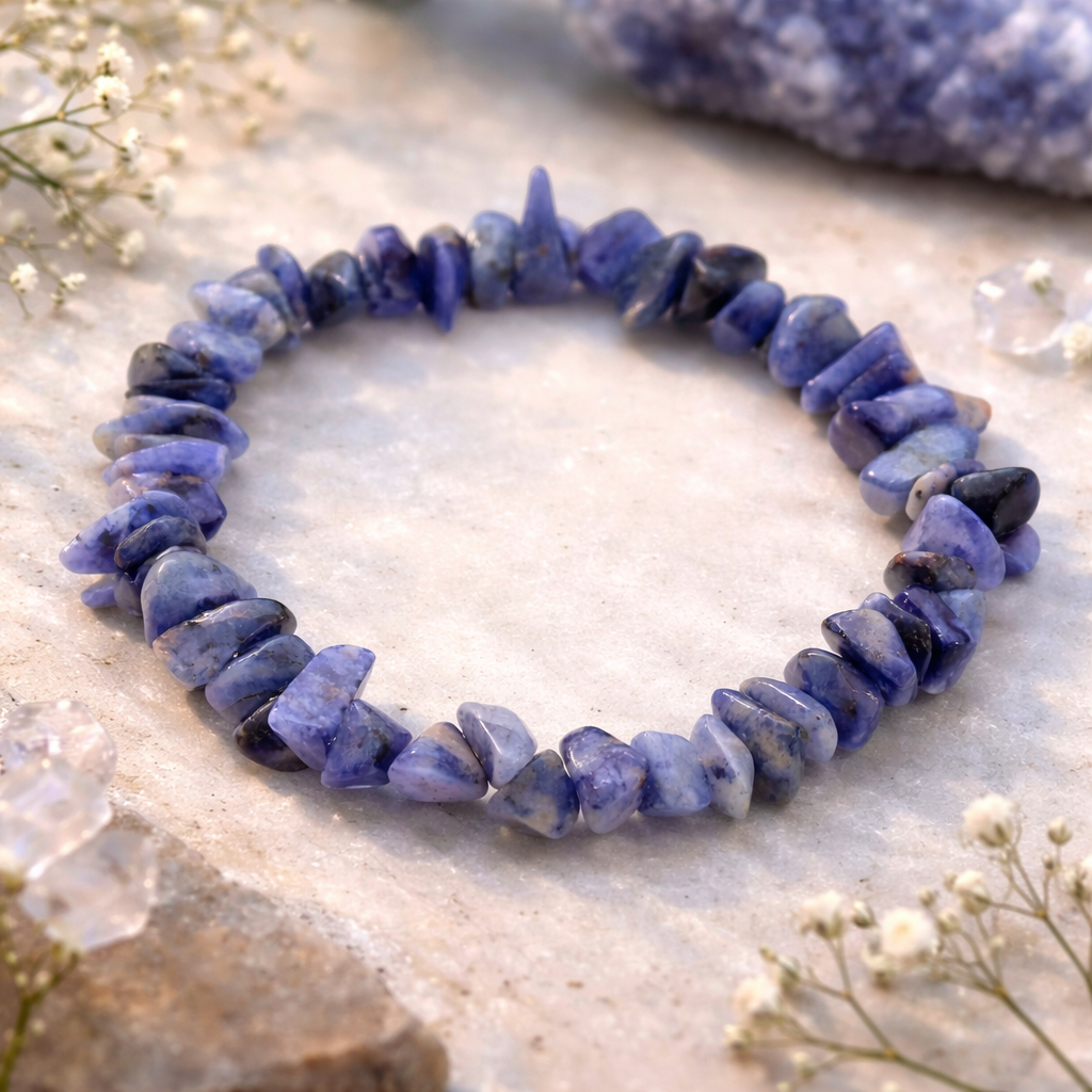 Bracelet baroque en Sodalite (Harmonisation, Confiance, Communication, Renforcement)
