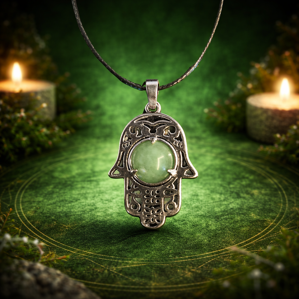 Pendentif Main de Fatima en Aventurine