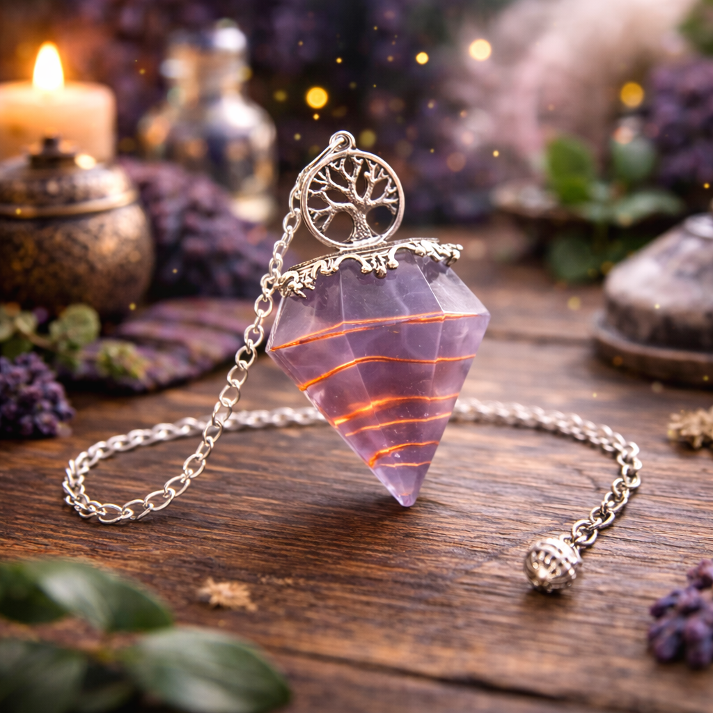 Pendule Arbre de Vie Orgonite - Améthyste