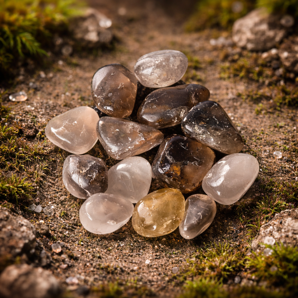 Quartz Fumé en galet (Emotions, Lucidité, Concentration, Angoisses, Ouverture, Stabilisation, Lâcher-prise)