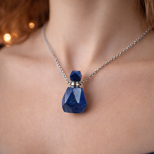 Collier Fiole en Lapis Lazuli