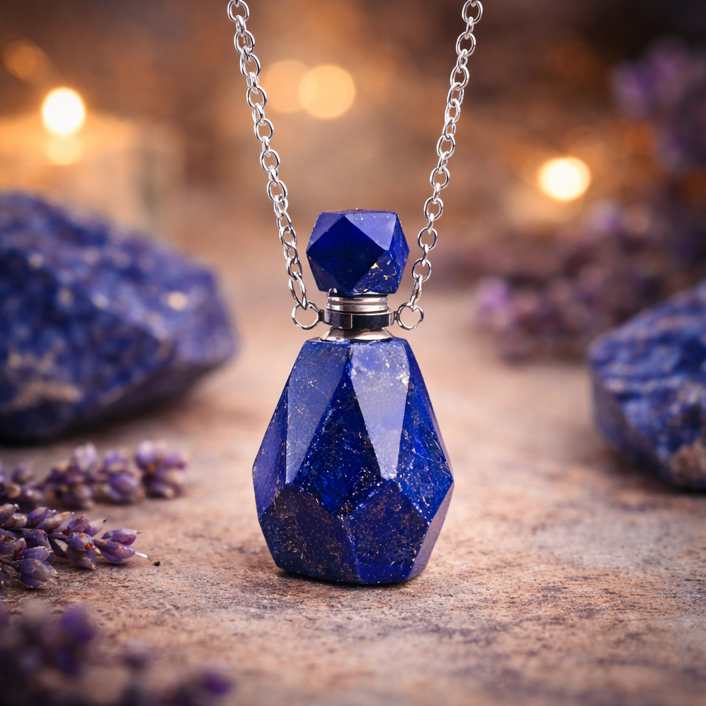Collier Fiole en Lapis Lazuli