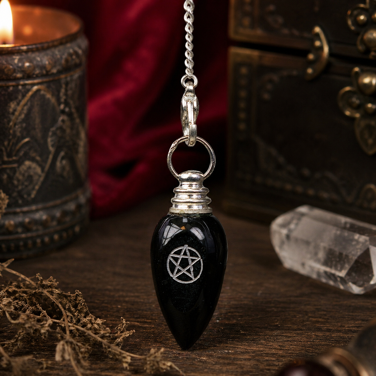 Pendule Pentagramme en Onyx