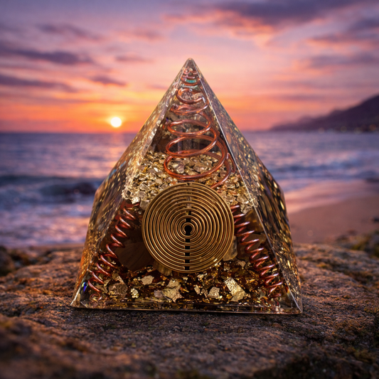 Pyramide Orgonite - Œil de Tigre