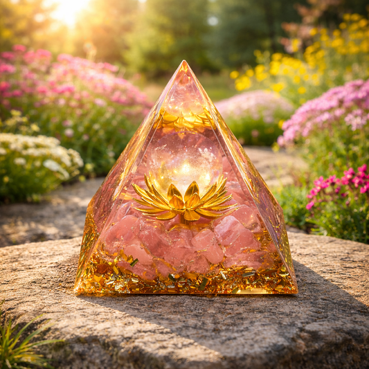 Pyramide Orgonite - Quartz Rose