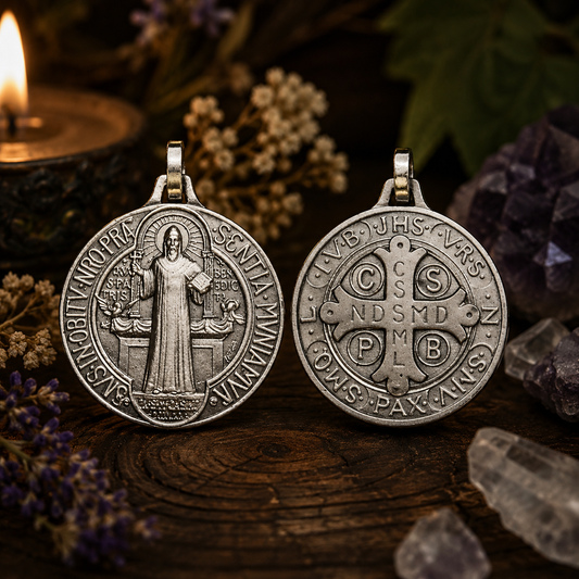 Médaille St Benoît - Métal Argenté