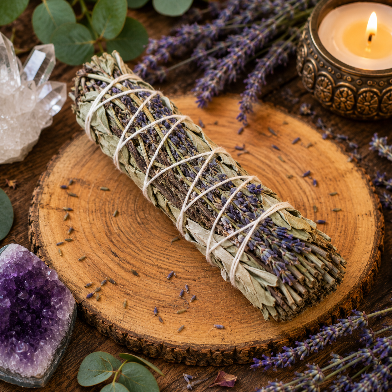 Fagot Sauge Blanche et Lavande (Purification, Protection, Apaisement et Clairvoyance)