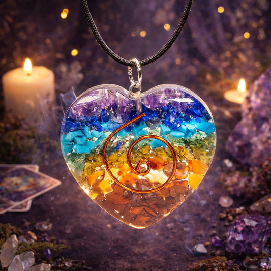 Pendentif Orgonite cœur