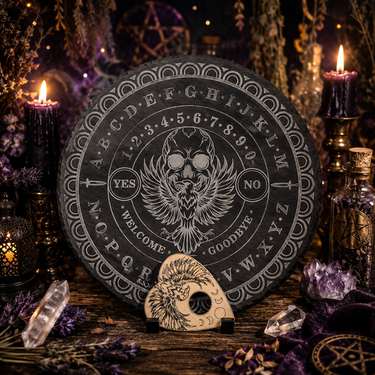 Ouija “Oracle du Corbeau”, en ardoise