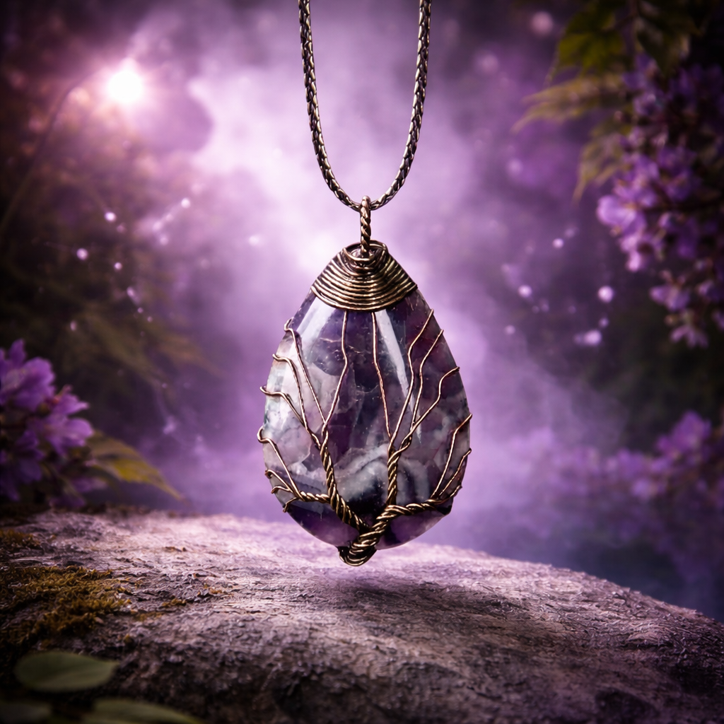 Pendentif Arbre de vie - Améthyste