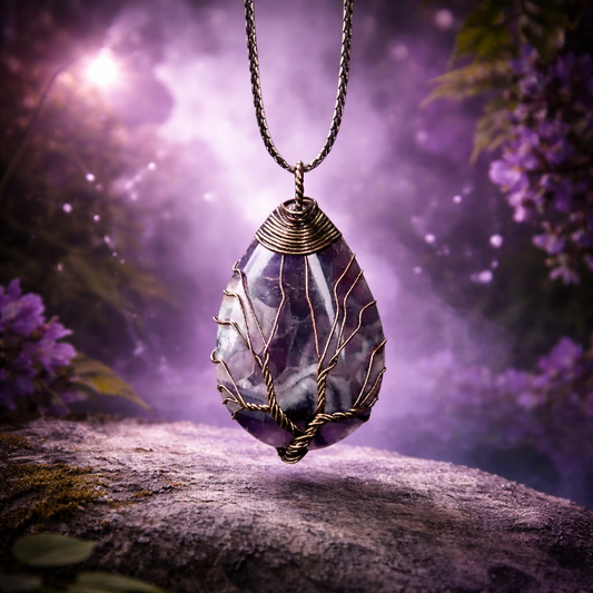 Pendentif Arbre de vie - Améthyste