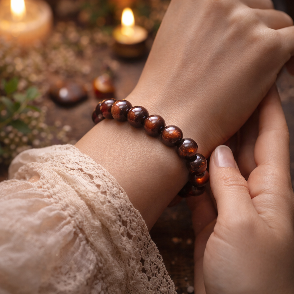 Bracelet en Œil de Taureau (Force, Courage, Stabilité, Protection, Maîtrise de soi, Soutien de l’ossature)
