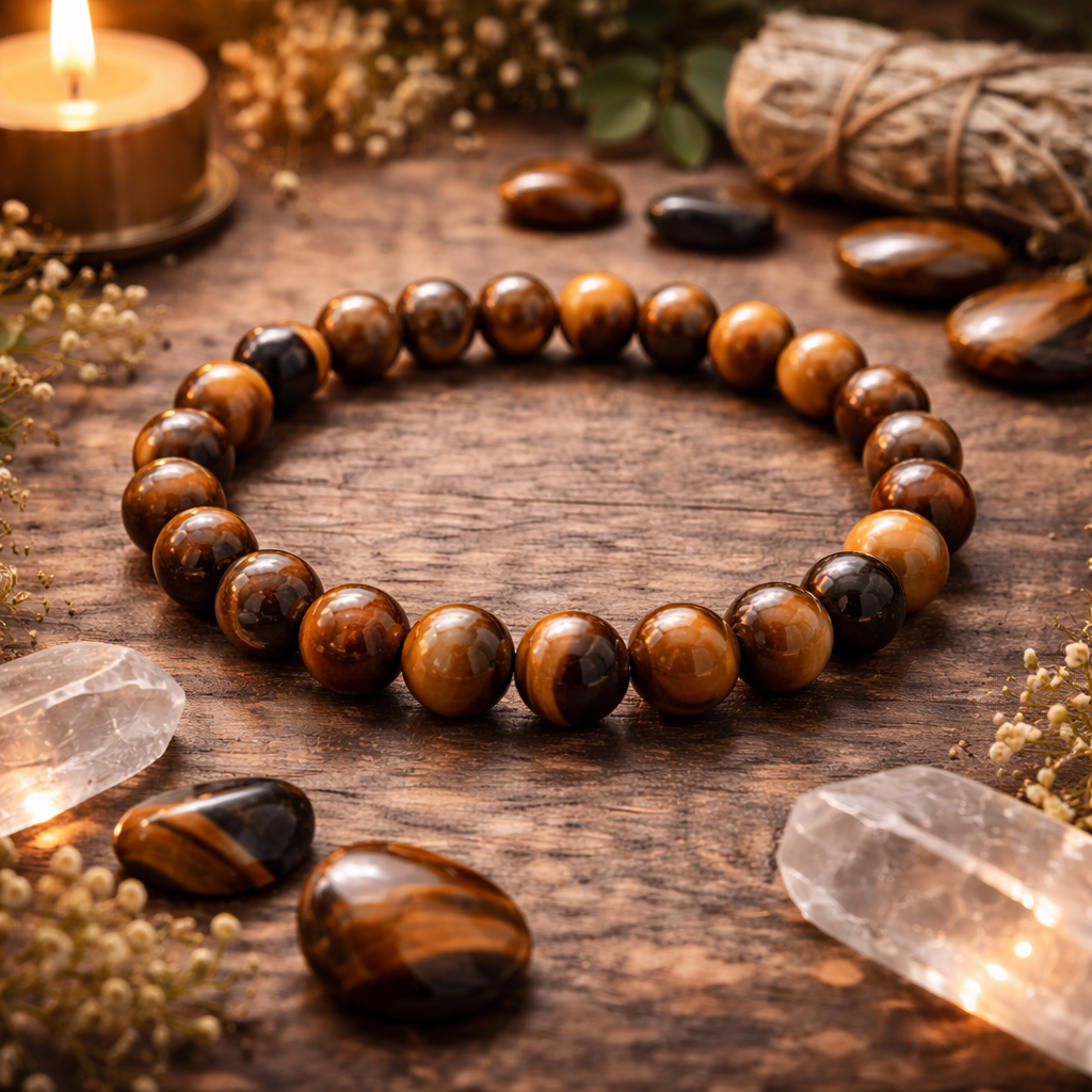 Bracelet en Œil de Tigre (Protection contre le mauvais œil et les intentions négatives)