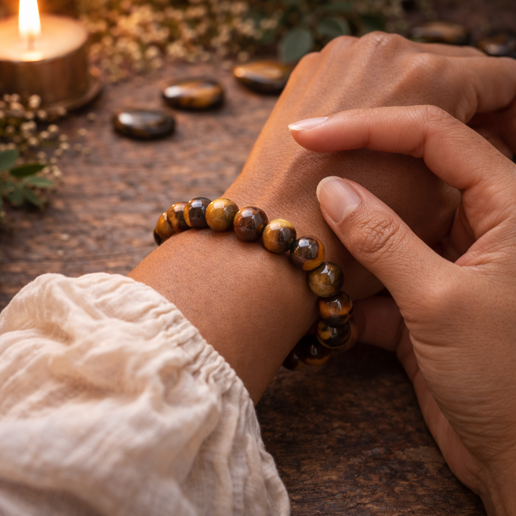 Bracelet en Œil de Tigre (Protection contre le mauvais œil et les intentions négatives)
