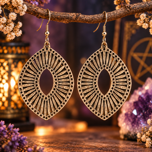 Boucles d'oreilles "Bohème" en bois - Mod 3