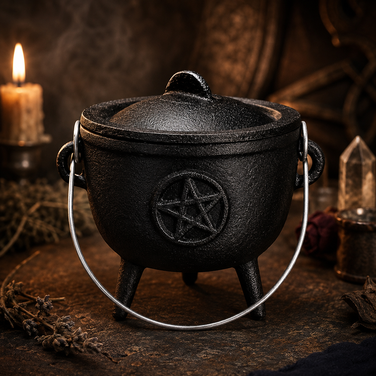 Chaudron en fonte - Pentacle