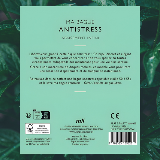Ma bague antistress - Apaisement infini - Gérer l'anxiété au quotidien