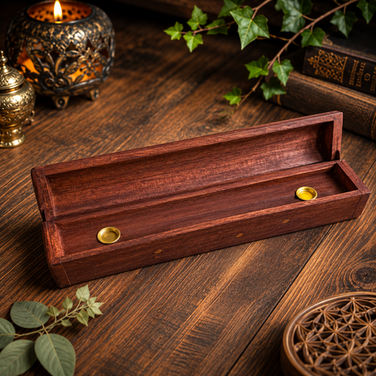 Coffret porte-encens en bois "Sanctuaire"