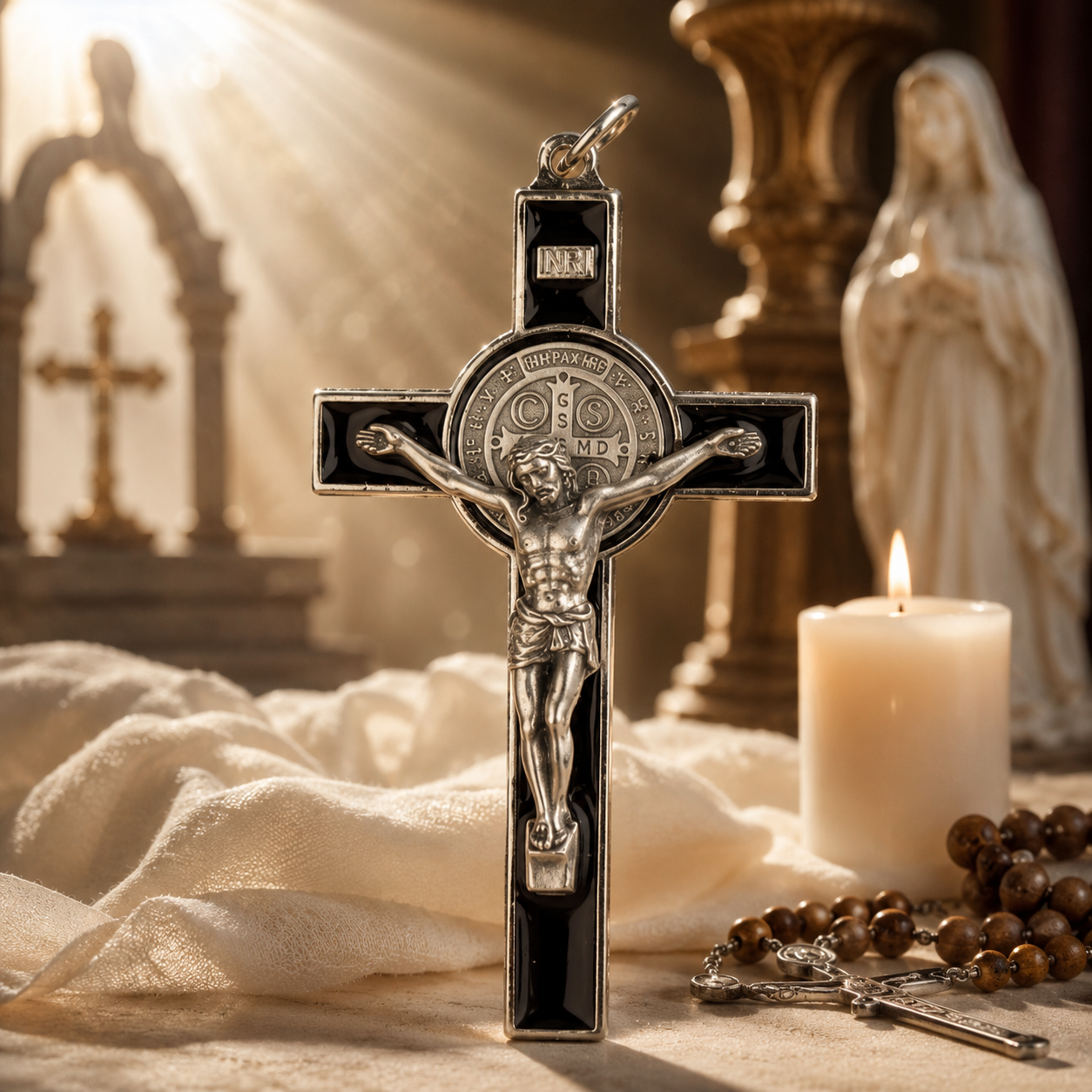 Crucifix de St Benoît noir (Protège son possesseur)