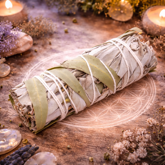 Fagot Sauge Blanche et Eucalyptus (Purification, Protection, Apaisement, Nettoyage énergétique, Assainissement)