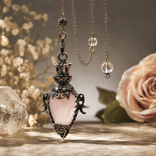 Pendule "Vespera" en Quartz Rose