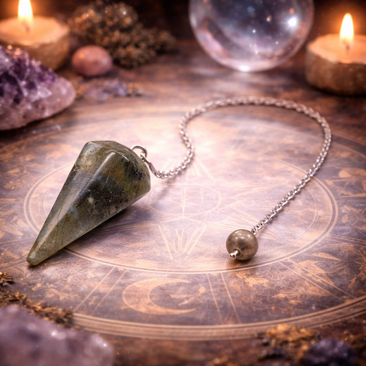Pendule facetté en Labradorite