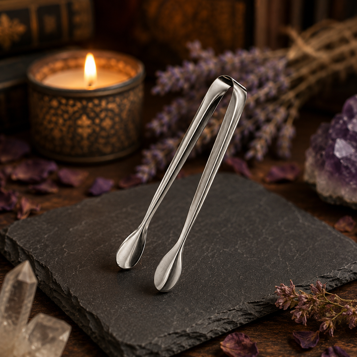 Petite Pince à Charbon et Encens en Acier Inoxydable – 11 cm