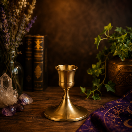 Porte-bougie doré